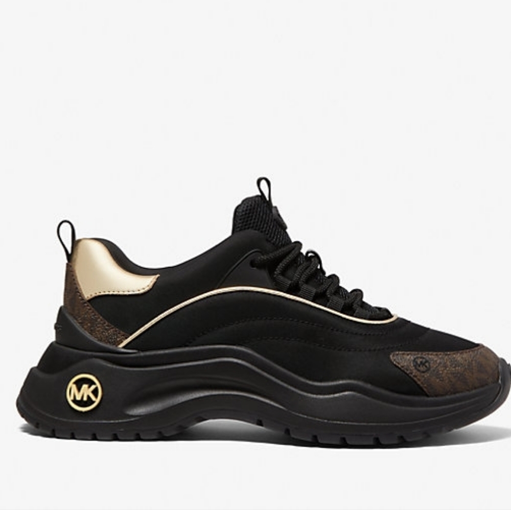 New+ Box Michael MICHAEL KORS DARA TRAINER SNEAKERS Size 7.5M - Picture 2 of 7